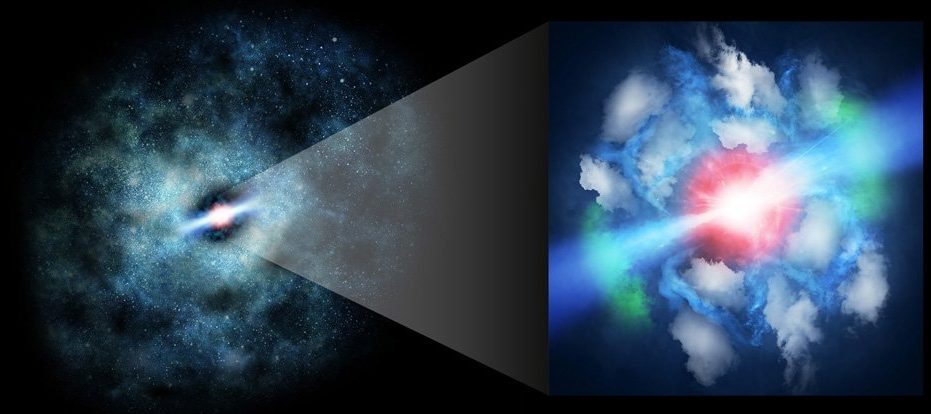 Astronomowie obserwują wybuchowe dżety z supermasywnej czarnej dziury z wczesnego wszechświata 