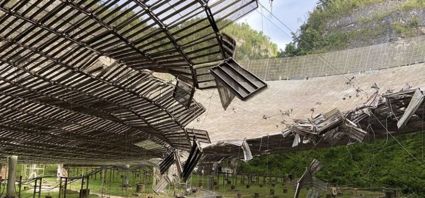 Legendarny teleskop Arecibo ma kolejny przecięty kabel, naukowcy są zaniepokojeni 
